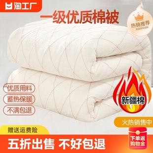 新疆一级长绒棉被棉花被子被芯，棉絮床垫被褥子手工，冬被全棉纯棉花