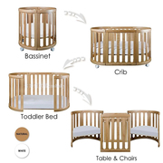 欧式轻奢婴儿床多功能新生儿宝宝床榉木BB床可变床边床儿童床4合1