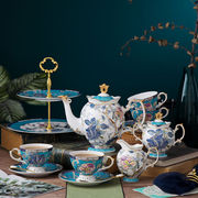 精致英式下午茶茶具陶瓷欧式咖啡具套装宫廷风骨瓷花茶杯碟礼盒装