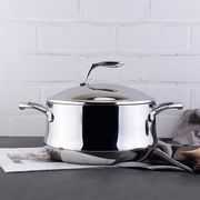 1810不锈钢汤锅，炖锅煮面煲汤熬粥家用商用圆形不挑炉灶锅子