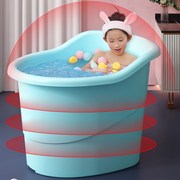 儿童洗澡桶3到12岁折叠宝宝泡澡桶婴儿加厚浴桶浴盆家用浴缸可坐