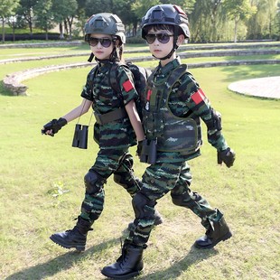 迷彩服套装特种兵军装警装小童幼儿，军训服演出服夏季男女孩小学生
