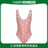 香港直邮潮奢 Versace 女士粉色白色泳衣