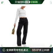 香港直邮潮奢 cotton on 女士 棉质长款直筒牛仔裤(黑色)