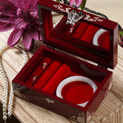 螺钿漆器饰品收纳首饰盒小实木质盒子简约复古中式情人，节结婚礼物