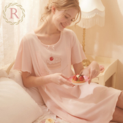 RoseTree孕妇睡裙夏季纯棉短袖日系月子服可爱少女睡衣2024年