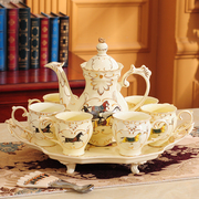 欧式茶具套装高档带托盘家用陶瓷咖啡杯水杯水壶水具英式下午