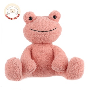 apricotlamb粉红色可爱小青蛙布娃娃玩偶，毛绒玩具礼物男女孩公仔