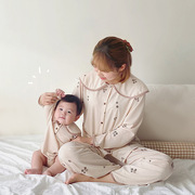 2023秋亲子系列母女家居服套装妈妈休息睡衣抗菌空调服长袖家居服