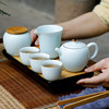 德化陶瓷功夫茶具套装家用轻奢便携商务整套简约青瓷瓷器一壶三杯