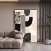 黑白灰装饰画抽象艺术入户玄关挂画高级感现代轻奢客厅沙发背景墙