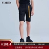 VMEN威曼黑色时装短裤男士潮流韩版休闲五分裤子822204111