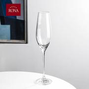 rona捷克进口水晶玻璃笛形香槟，杯酒店家用高脚杯气泡酒杯甜酒杯