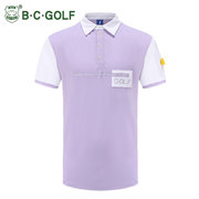 bcgolf男款短袖t恤男式上衣polo衫运动服装，户外休闲高尔夫夏装