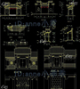 中式牌楼cad门头扇门垂花门屏门镂空屏风雕花古建筑构件CAD施工图