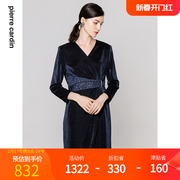 皮尔卡丹女装秋季时尚知性，轻奢礼服连衣裙p1330e1883n0
