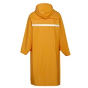 贴布长衫黄色聚酯PVC 劳保环卫工人长雨衣  PVC劳保反光条雨衣