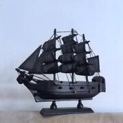 实木模型黑珍珠号，加勒比海盗船桌面装饰品，小摆件生日礼物创意定制