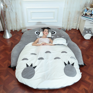 龙猫可爱卡通懒人床榻榻米床垫，加厚卧室双人睡袋，加厚可折叠懒人床
