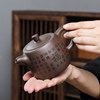紫砂茶壶大容量泡茶壶，家用刻字功夫茶具单壶仿古紫砂壶定制泡