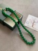 高级礼物天然绿玛瑙宝石项链，10手链套装，祖母阳绿旗袍气质配饰古装