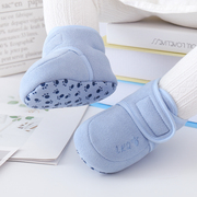 男女宝宝鞋子步前3个月婴儿学步鞋春秋冬季棉鞋0-1岁软底防滑不掉