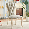 欧式实木现代餐厅椅子，家用法式餐椅靠背，酒店家用皮艺餐桌椅休闲椅