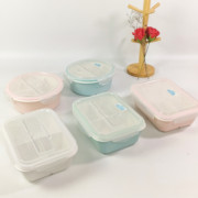 陶瓷饭盒微波炉专用上班族带盖密封便当盒分格餐盒保鲜碗保温饭盒