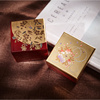 日本进口山中漆器金箔戒指收纳盒化妆盒小号珠宝饰品首饰盒带镜子