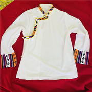 藏族服饰藏装女衬衣，民族风棉麻衬衫藏袍，西藏锅庄裙上衣藏式