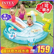 。儿童充气游泳池家庭大型海洋球，沙池家用宝宝，喷水戏水滑梯池玩具