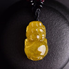 金发晶(金发晶)貔貅吊坠，天然水晶发晶貔貅，男女项链挂件礼物