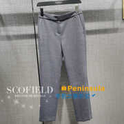 scofield女装2024国内灰色，羊毛小脚裤通勤职业西装裤