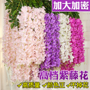 仿真紫藤花豆花串紫罗兰，塑料花绢花婚庆假花藤条，装饰走廊吊顶植物