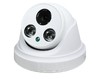 模拟监控摄像头高清1200线，红外双灯金属银，半球监控摄像机ac24v