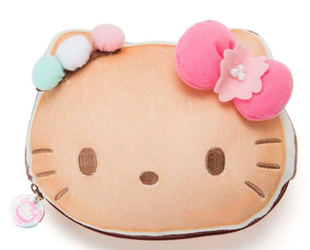 Hello Kitty和果子造型超棉柔化妆包/收纳包/零钱包