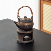 粗陶提梁壶温茶炉套装家用日式复古小型煮茶壶泡茶陶瓷功夫茶具套