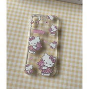 可爱KT猫三丽鸥少女心适用于苹果14promax透明硅胶耐用甜美系列猫咪手机壳保护套