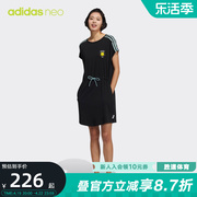 adidas阿迪达斯neo女潮流，时尚宽松短袖圆领运动连衣裙gp5778