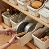 厨房收纳盒锅盖架置物架塑料锅具收纳架橱柜收纳盒储物架子带滑轮