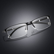 超轻钛合金眼镜框男士半框近视眼镜架高档精致商务男款金属平光镜