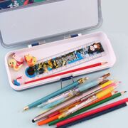 男生流沙笔袋 小学生大容量可爱液体创意笔盒卡通炫酷个性三层铅