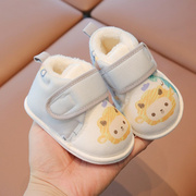 婴儿鞋冬季加厚保暖初生冬款6到12个月小鞋子，婴儿棉鞋加绒男宝1岁