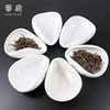 茶荷/白瓷赏茶禅意陶瓷茶则茶道配件茶具茶碟复古茶勺套装投茶器