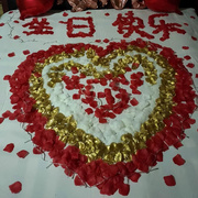 整包大红色仿真玫瑰花瓣，t台结婚礼婚房布置道具，ktv手撒花浪漫