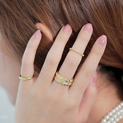 想你三件套戒指韩版新潮饰品名媛款超质感气质戒指指环
