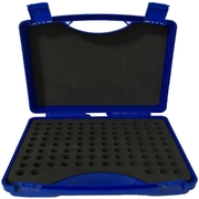 65孔黑色塑胶塞规盒低价，钢制针规量规包装蓝色，透明白色