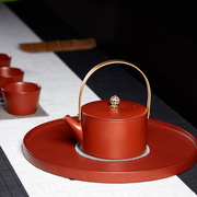 尊壶紫砂壶茶具套装紫砂，茶壶套装茶壶茶盘茶杯，礼盒装配茶盘玉璧提