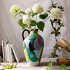 毕加索系列彩绘花瓶小口陶土花器干花插花餐桌客厅装饰品轻奢摆件