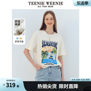 TeenieWeenie小熊2024年夏季多巴胺时尚宽松短袖T恤休闲时髦